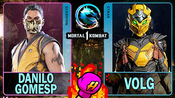 MK1 Danilogomesp (SCORPION) VS Volg (CYRAX)🥊Mortal Kombat 1🥊4K 60ᶠᵖˢ