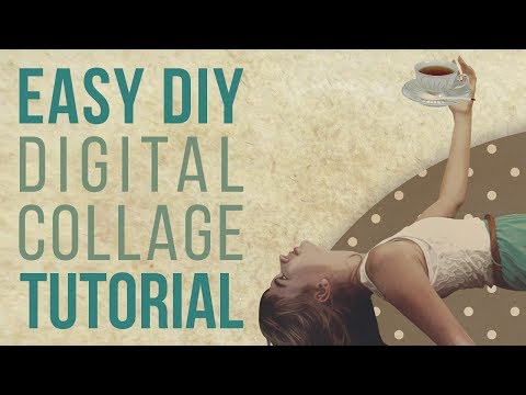 EASY Step By Step Digital Collage TUTORIAL | NO DRAWING SKILLS REQUIRED  | How To For Beginners