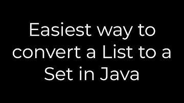 Java :Easiest way to convert a List to a Set in Java(5solution)