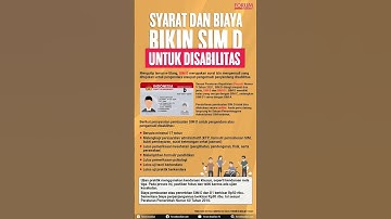 SYARAT DAN BIAYA BIKIN SIM D UNTUK DISABILITAS