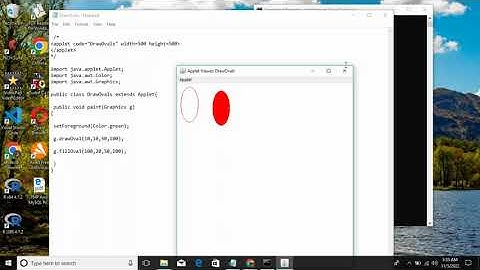 How to draw the oval in applet window-practical video in java