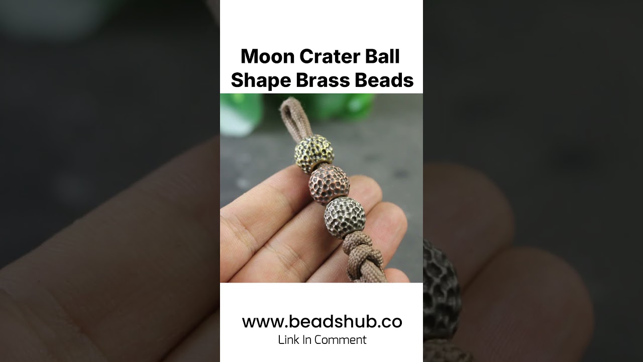 Moon Crater Ball Shape Brass Beads