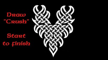 How to draw Celtic Knot Tutorial - How to draw "Crush" design