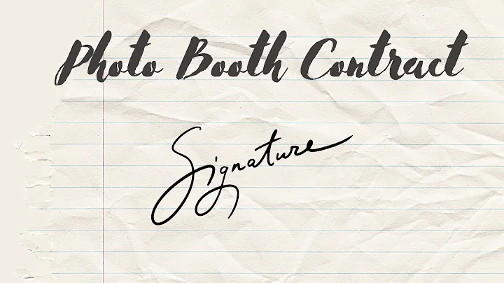 Photo Booth Contract | Revise | Reuse | Photo Booth Rental Company