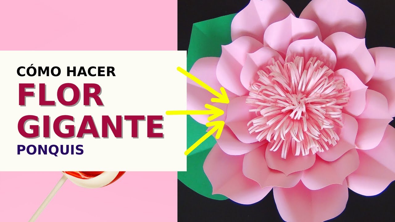 célula O cualquiera Temporizador Aprende hacer una flor de papel Gigante Moldes GRATIS para imprimir en pdf  decoraciones fácil de hac - YouTube