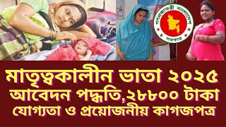 মাতৃত্বকালীন ভাতা ২০২৫-২৬: আবেদন পদ্ধতি, পরিমাণ, যোগ্যতা ও প্রয়োজনীয় কাগজপত্র। দেখুন