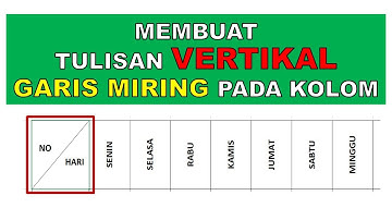 Membuat Bentuk Tulisan Vertikal dan Garis Miring pada Kolom di Excel