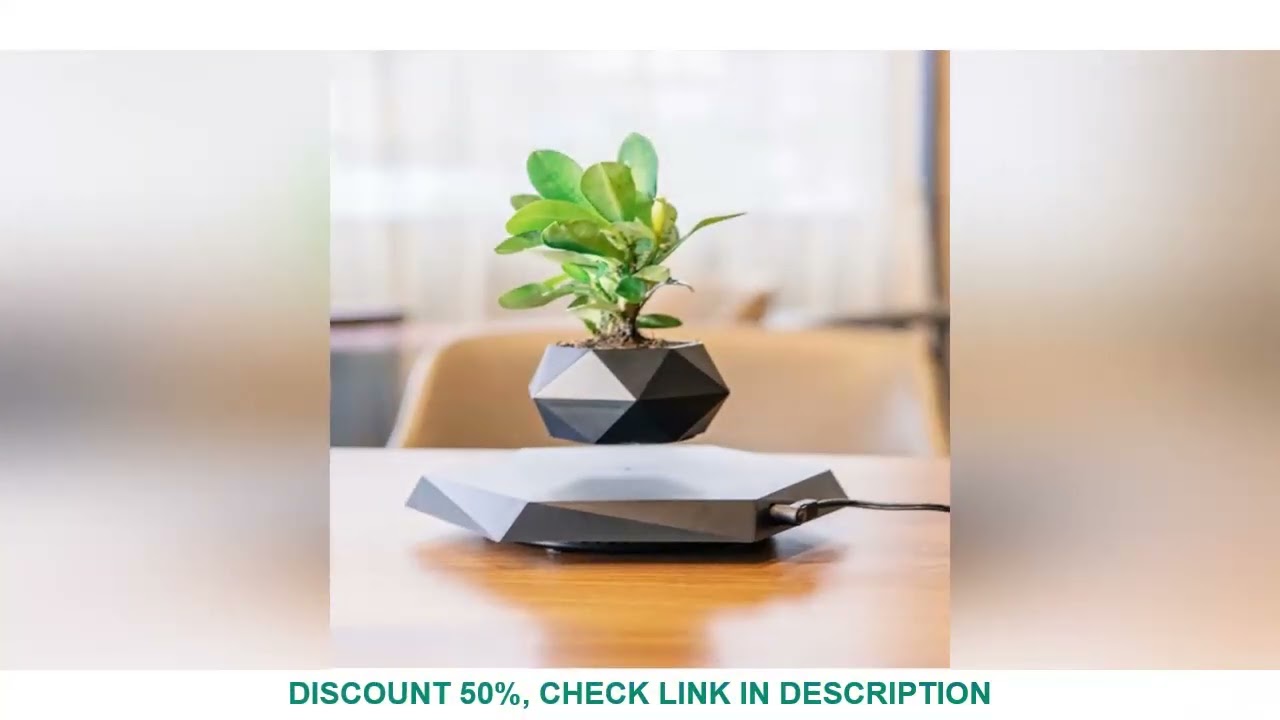 Levitating Air Bonsai Pot Rotation Flower Pot Planters Magnetic Suspension Floating Pot Potted Plant