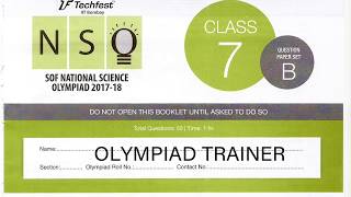 NSO Class 7 Question Paper National Science Olympiad Exam screenshot 2