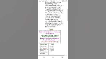 Delhi DSSSB Junior Engineer JE Civil / Electrical Recruitment 2022 Online Form