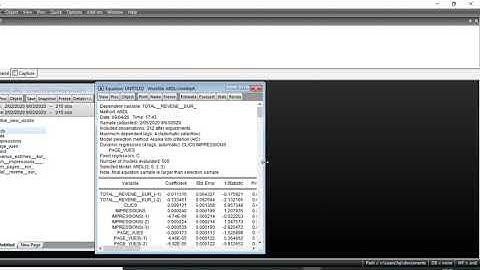 Econometrics: how to run the Autoregressive Distributed Lagged (ARDL) model in Eviews