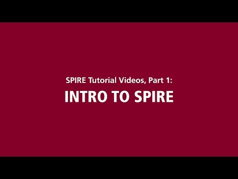 SPIRE Tutorial Videos, Part 1: Intro to SPIRE