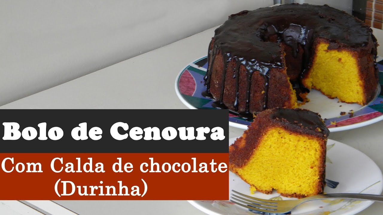 Bolo De Cenoura Com Chocolate