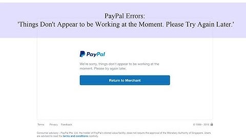 PayPal Errors: 