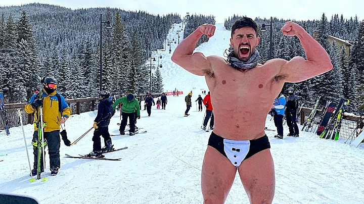 Freezing my GENITALS OFF Skiing in a Tuxedo Speedo...