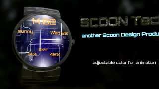 Scoon Tech 1 HD futuristic watch face screenshot 1
