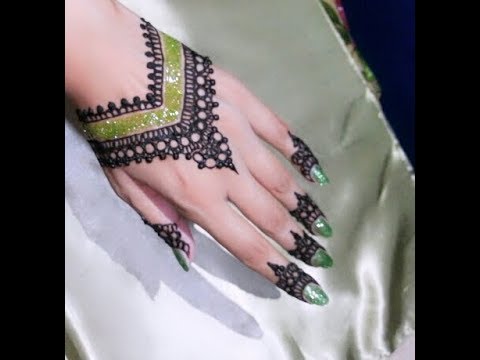 Recreating HiffyRaja Green Glitter Henna | Glitter Mehndi Design #2 -  YouTube