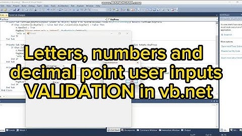 How to validate textboxes allows only letters, numbers, and decimal numbers - VB.net