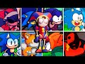 Digitalizing but different sonic characters sings the amazing digital circus  fnf cover