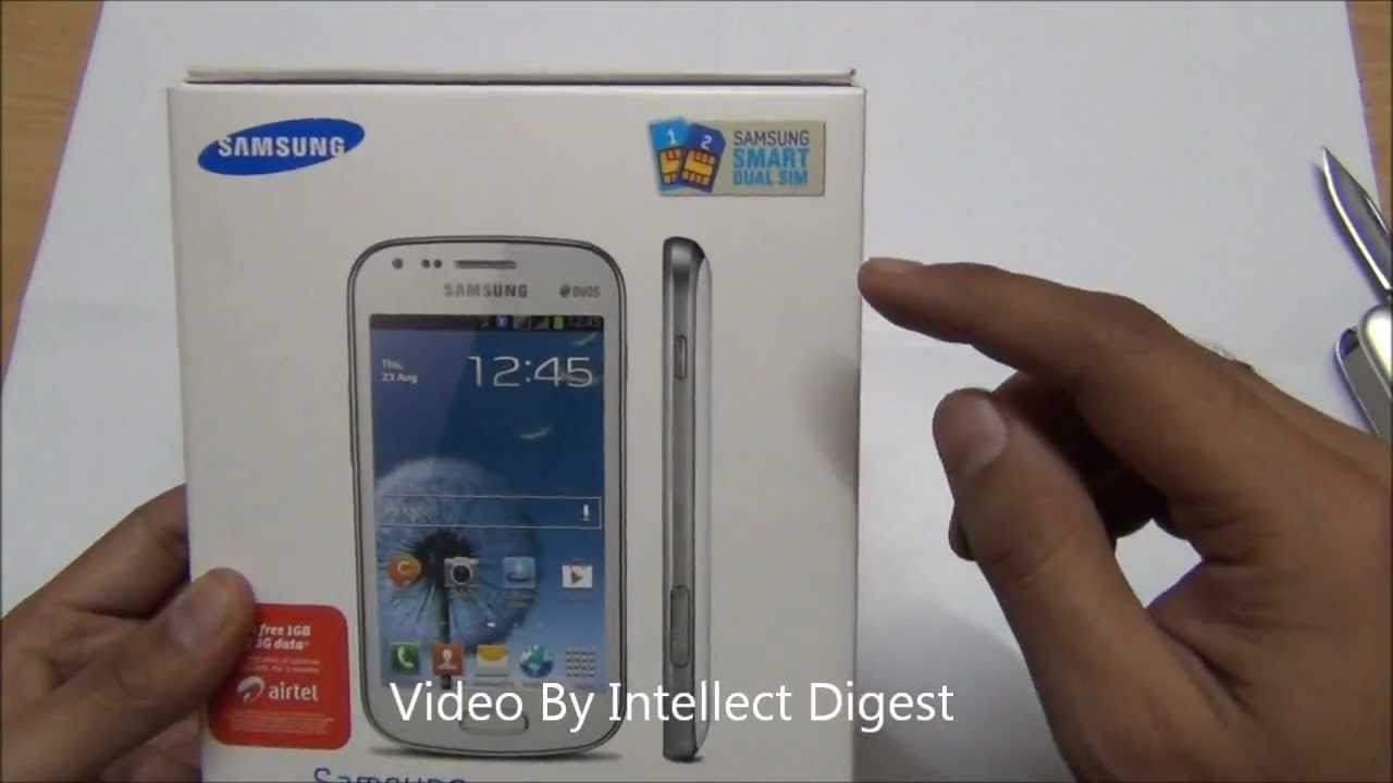 Samsung Galaxy S Duos S7562/ Smartphone 10,16/ cm 4/ pouces /Écran tactile, Cortex A5, 1/ GHz, RAM 768/ Mo Appareil photo 5/ Mpx, Android 4.0