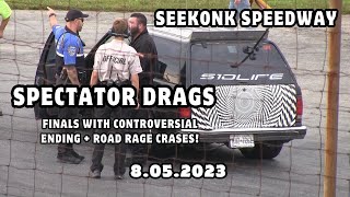 8.05.23 Seekonk Speedway Finals with CRASH and controversial ending Spectator Drags @nemmTV