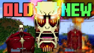 COLOSSAL TITAN EXPLOSION OLD VS NEW | Shingeki no Craft | Fanfo