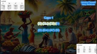 Jamaica Farewell (capo 1) by Harry Belafonte play along with scrolling guitar chords and lyrics