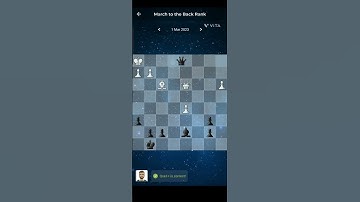 March to Back Rank | 1 March 2023 | DDOC | #chess #chesspuzzle #fyp #chesscom