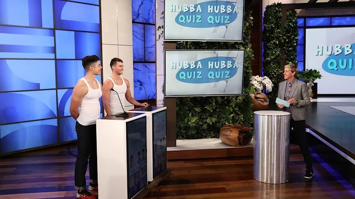 Ellen's Hunks Show Off Their Uvula and Coccyx in 'Hubba Hubba Quiz Quiz'