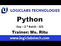 Python (Day 2) (Batch 325)