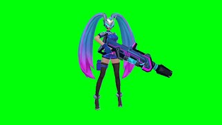 Anime Green Screen Hero Mobile Legend - Layla Blue Specter  No Copyright