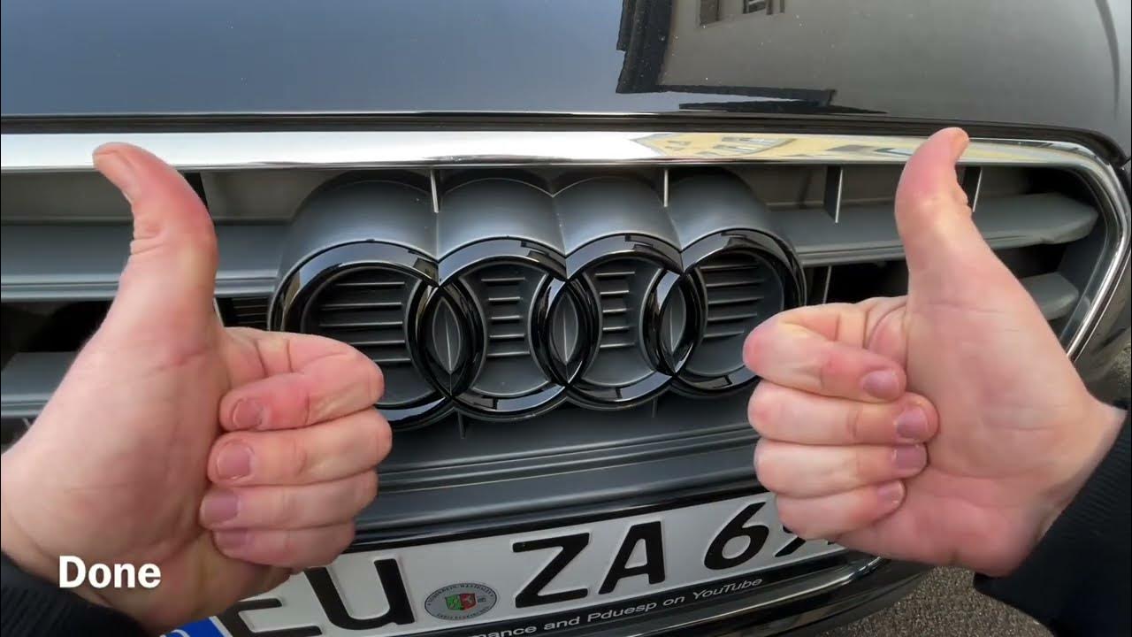 How to replace your Audi (Four) Rings Emblem on the front and rear Audi A4  Avant DIY 