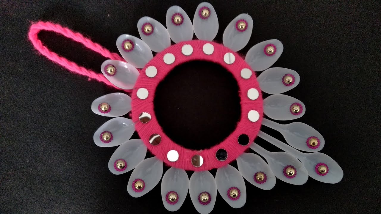 Diy Wall Hanging | Best Out Of Waste Plastic Spoon Craft Ideas | Home