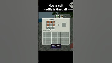 How to make saddle❓#minecraft #shorts