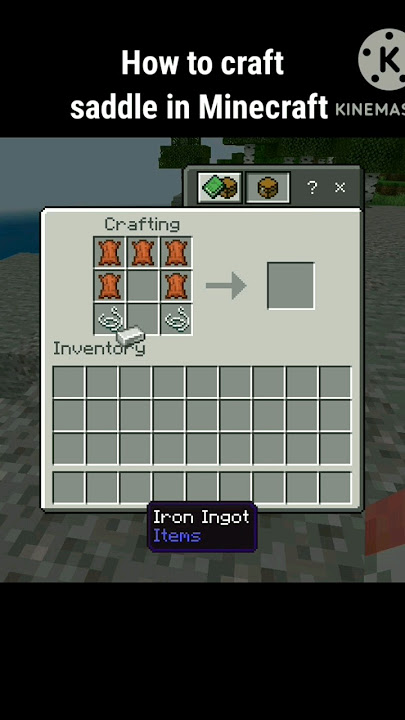 How to make saddle❓#minecraft #shorts