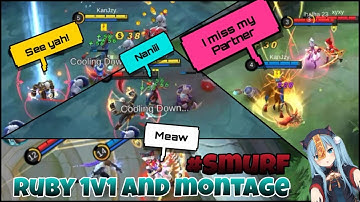 When ikanji used Smurf Ruby | 1v1 Ruby Vs Chou + Smurf Montage | Mobile Legend