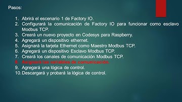 Comunicando Raspberry-Codesys con Factory IO mediante Modbus TCP: Escenario 01