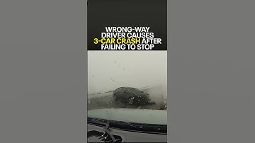 Wrong-way driver causes 3-car crash after failing to stop