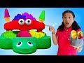 Funny aunties and uncle selling sand ice cream  animals toys