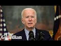 Biden remarks on pace of Covid vaccinations among Americans – watch live