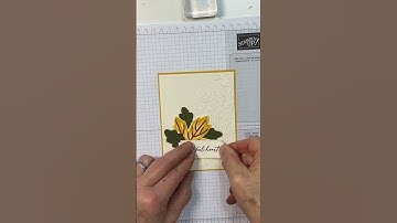 Stampin Up//Autumn Leaves//Leaf Fall 3D Embossing Folder//Clean and Simple//Thank You Card//#Shorts