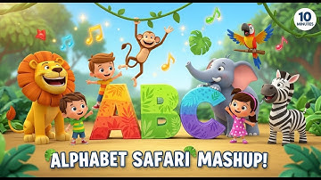 Alphabet Safari Adventure Mashup | ABC Jungle Learning Song for Kids | Animagic Studio