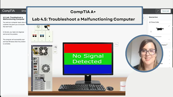 CompTIA A+ Lab 4.5: Troubleshoot a Malfunctioning Computer