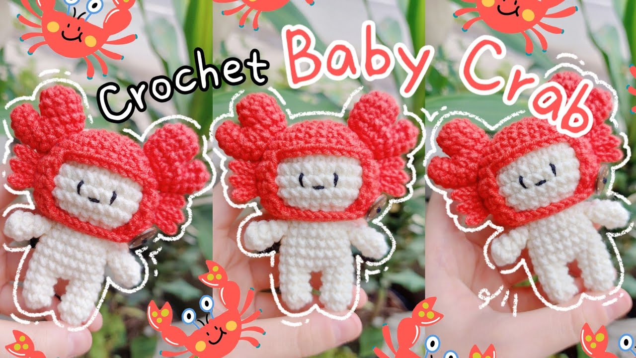 How to crochet BABY CRAB | Crochet CRAB | Hướng dẫn móc len BÉ CUA | Lem'n Do