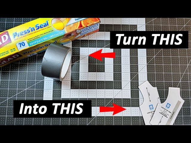 Cutting the duct-tape form into pattern pieces