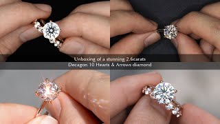 Unboxing A Stunning 26Carats Decagon 10 Hearts Arrows Diamond