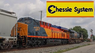 CSX 1973 Makes Its Debut In Chessie Orange Rolling Through Dunn, NC On M400!