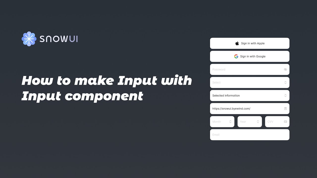 How to make Input with Input component - YouTube