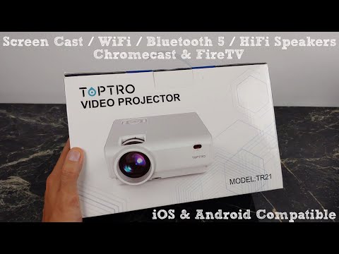 TopTro TR21 Portable MINI Projector : Bluetooth, WiFi and Casting! 