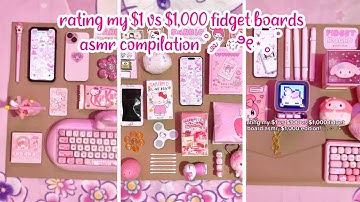 💕$1 vs $1,000 fidget boards asmr compilation 💸| ASMR | rating my fidget board | sanriolve